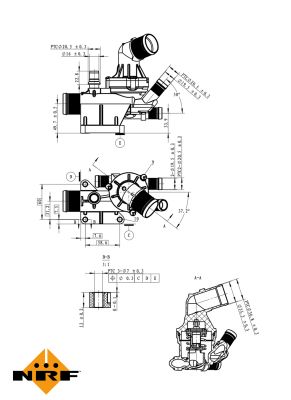 NRF Termostat, kølemiddel 725019 for MERCEDES-BENZ NISSAN RENAULT