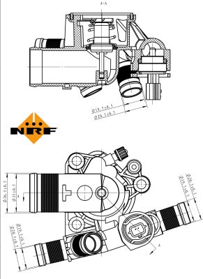 NRF Termostat, kølemiddel 725045 for NISSAN RENAULT