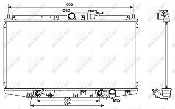 NRF Køler, motorkøling 53087 for HONDA