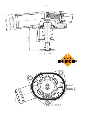 NRF Termostat, kølemiddel 725130 for VAG AUDI