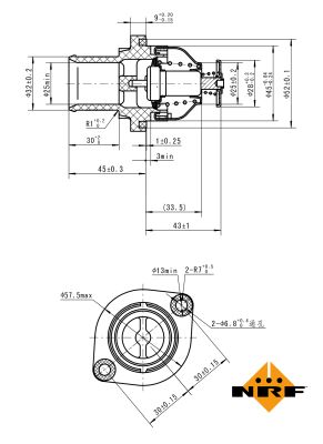 NRF Termostat, kølemiddel 725035 for CITROËN PEUGEOT