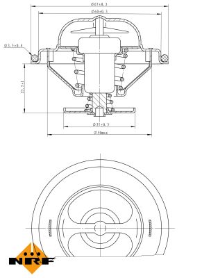 NRF Termostat, kølemiddel 725072 for FORD BMW MERCEDES-BENZ