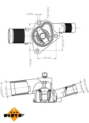 NRF Termostat, kølemiddel 725009 for CITROËN NISSAN DACIA PROTON