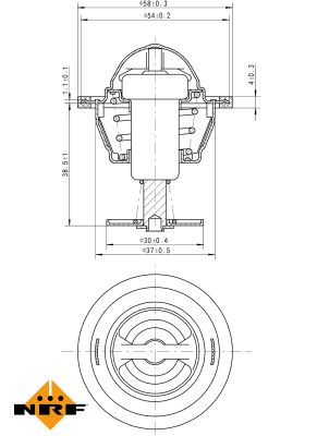 NRF Termostat, kølemiddel 725083 for FORD KIA