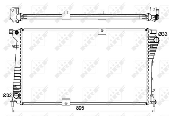 NRF Køler, motorkøling 53123 for OPEL VAUXHALL NISSAN RENAULT