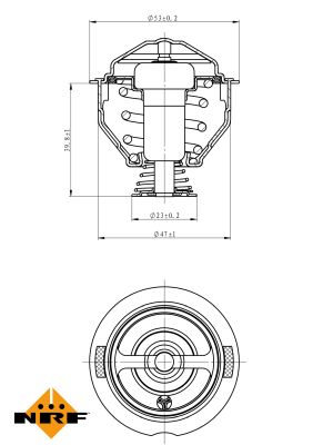 NRF Termostat, kølemiddel 725209 for SKODA VAG