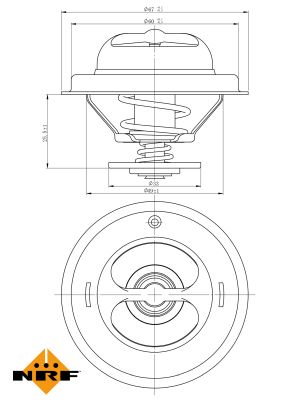 Termostat, kølemiddel NRF 725123