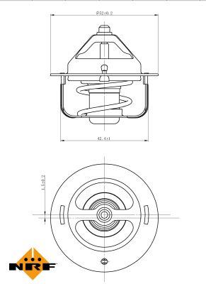 NRF Termostat, kølemiddel 725120 for FORD ROVER MAZDA SUZUKI DAIHATSU TOYOTA LAND ROVER