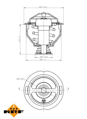 NRF Termostat, kølemiddel 725090 for VAG VW