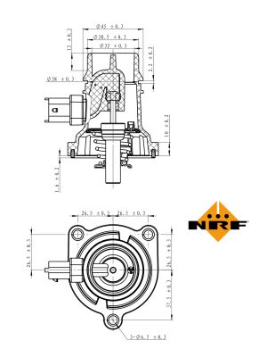 NRF Termostat, kølemiddel 725024 for OPEL VAUXHALL CHEVROLET