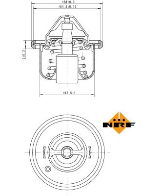 NRF Termostat, kølemiddel 725211 for DACIA MAZDA MITSUBISHI NISSAN RENAULT