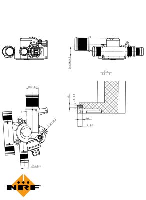 NRF Termostat, kølemiddel 725011 for NISSAN RENAULT SUZUKI