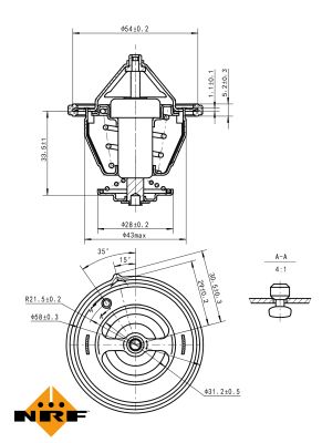 NRF Termostat, kølemiddel 725132 for KIA