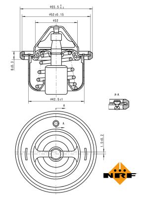 NRF Termostat, kølemiddel 725127 for FIAT HYUNDAI SUZUKI MITSUBISHI