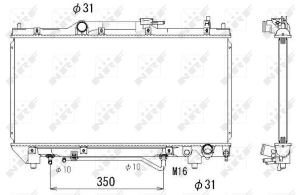 NRF Køler, motorkøling 53264 for TOYOTA