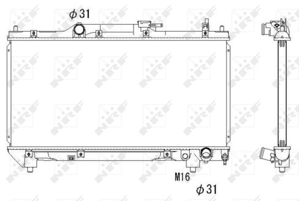 NRF Køler, motorkøling 53267 for TOYOTA