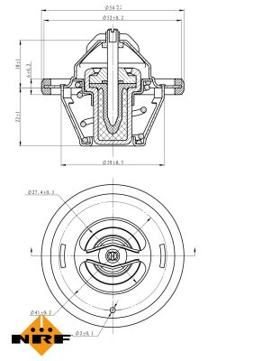 NRF Termostat, kølemiddel 725066 for MERCEDES-BENZ