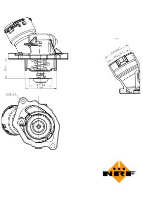 NRF Termostat, kølemiddel 725023 for MERCEDES-BENZ CHRYSLER