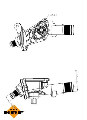 NRF Termostat, kølemiddel 725078 for MERCEDES-BENZ INFINITI NISSAN RENAULT DACIA