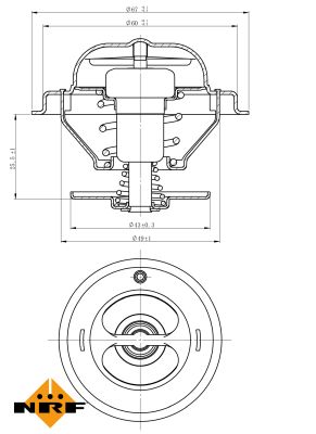 NRF Termostat, kølemiddel 725185 for MERCEDES-BENZ