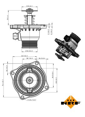 NRF Termostat, kølemiddel 725005 for BMW