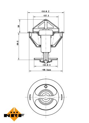 NRF Termostat, kølemiddel 725200 for FORD