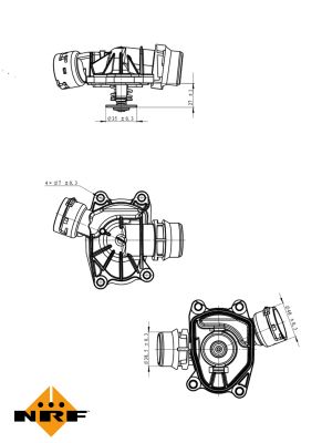 NRF Termostat, kølemiddel 725091 for OPEL BMW LAND ROVER