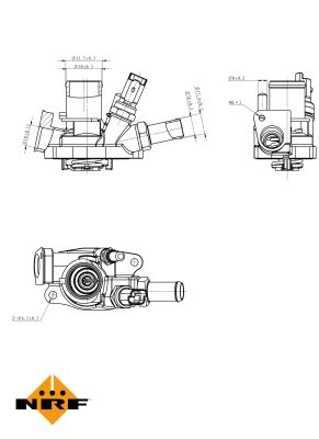 NRF Termostat, kølemiddel 725034 for ABARTH FIAT JEEP CHRYSLER