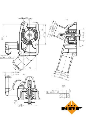 NRF Termostat, kølemiddel 725157 for OPEL VAUXHALL