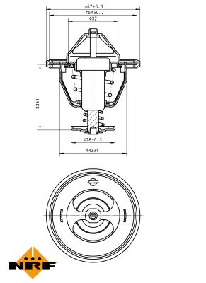NRF Termostat, kølemiddel 725131 for NISSAN MITSUBISHI
