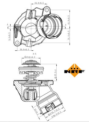 NRF Termostat, kølemiddel 725032 for MERCEDES-BENZ
