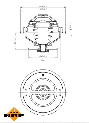 NRF Termostat, kølemiddel 725194 for PEUGEOT MERCEDES-BENZ DAEWOO SSANGYONG JAGUAR FIAT RENAULT