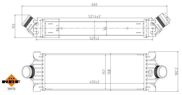 NRF Ladeluftkøler 30976 for FORD