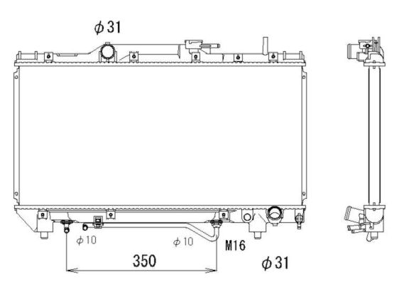 NRF Køler, motorkøling 503968 for TOYOTA