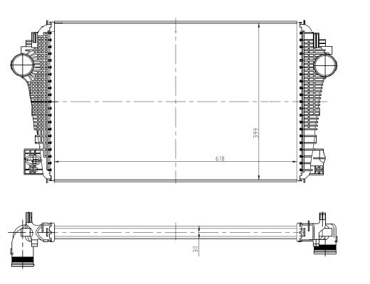 NRF Ladeluftkøler 309038 for VW