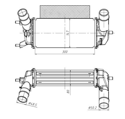 NRF Ladeluftkøler 309044 for FORD