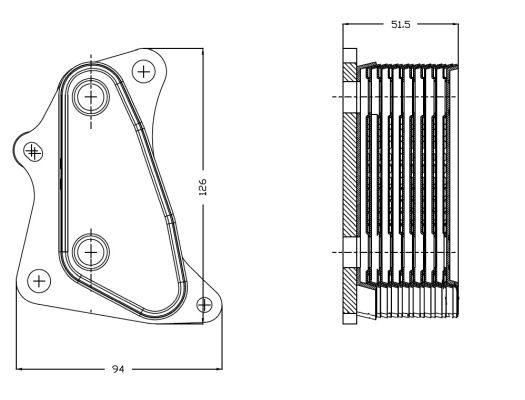 NRF Oliekøler, motorolie 31823 for OPEL VAUXHALL