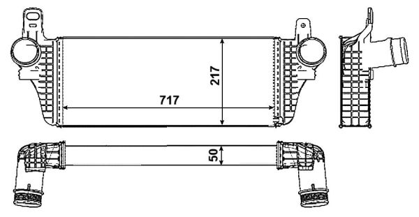 NRF Ladeluftkøler 30466 for VW