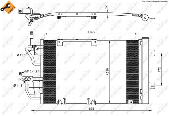 NRF Kondensor, klimaanlæg 35633 for VAUXHALL