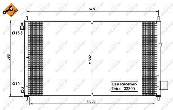 NRF Kondensor, klimaanlæg 35780 for HONDA