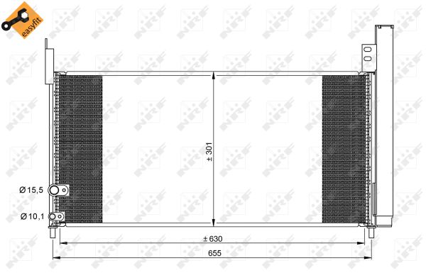 NRF Kondensor, klimaanlæg 35863 for LEXUS TOYOTA