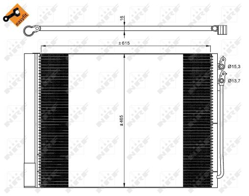NRF Kondensor, klimaanlæg 350033 for BMW