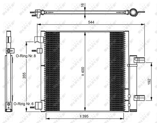 NRF Kondensor, klimaanlæg 350048 for CHEVROLET