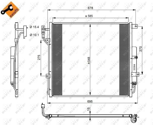 NRF Kondensor, klimaanlæg 350220 for LAND ROVER