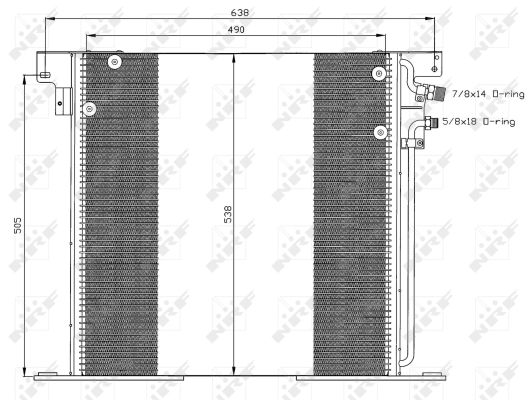 NRF Kondensor, klimaanlæg 35305 for MERCEDES-BENZ