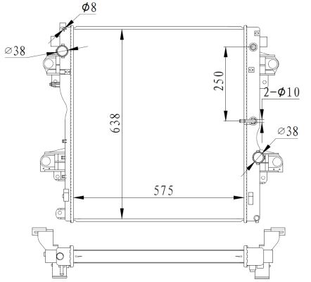 NRF Køler, motorkøling 550018 for TOYOTA