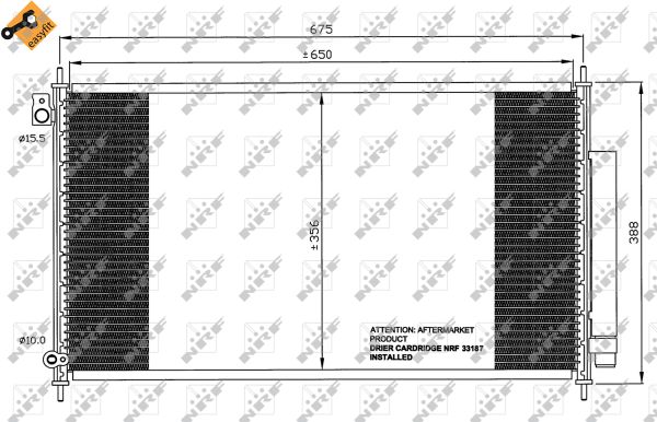NRF Kondensor, klimaanlæg 35559 for HONDA