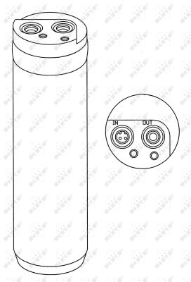 NRF Tørrer, klimaanlæg 33191 for VAUXHALL