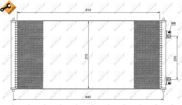 NRF Kondensor, klimaanlæg 35651 for FORD