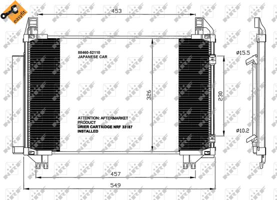 NRF Kondensor, klimaanlæg 35652 for TOYOTA